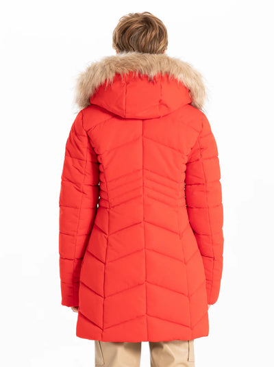 Point Zero Coat - Arnetta Puffer - Red