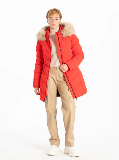 Point Zero Coat - Arnetta Puffer - Red