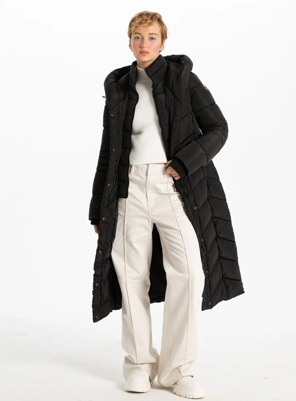 Point Zero Coat - Theodora Maxi - Black