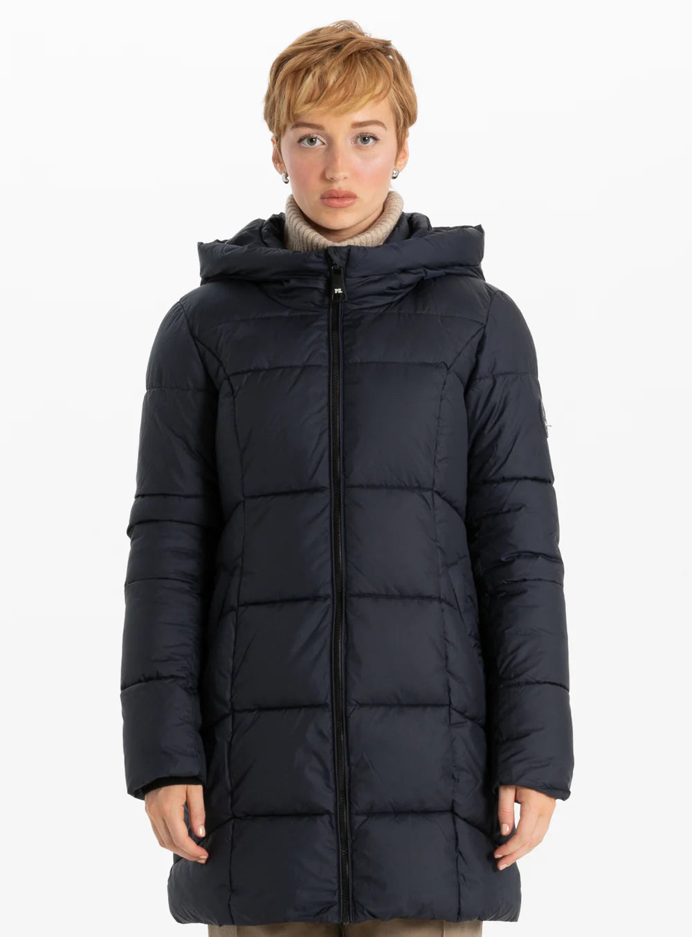 Point Zero Coat - Hooded Puffer - Navy 8368600