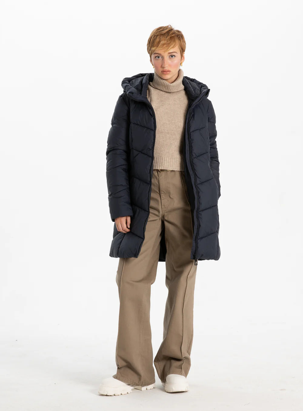 Point Zero Coat - Long Puffer - Navy 8368605