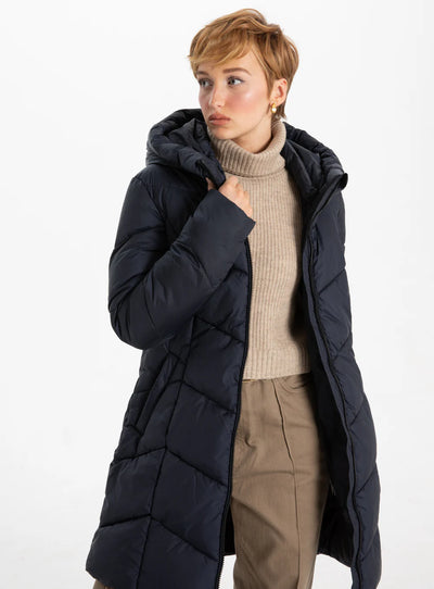 Point Zero Coat - Long Puffer - Navy 8368605