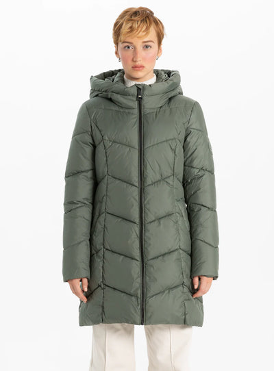 Point Zero Coat - Long Puffer - Moss 8368605