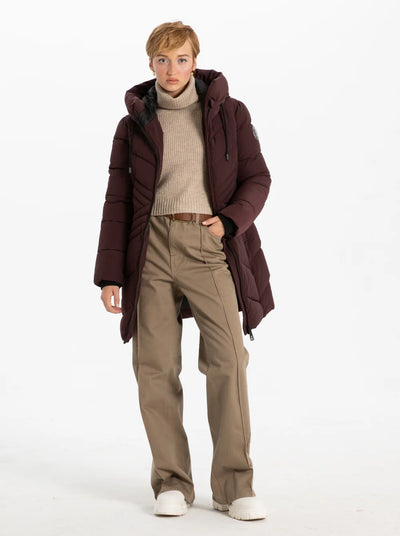 Point Zero Coat - Long Hooded Parka - Merlot 8368608