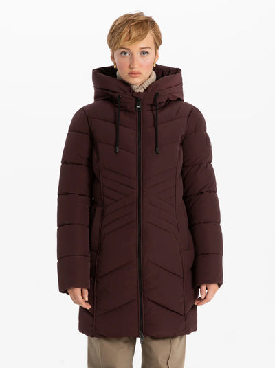 Point Zero Coat - Long Hooded Parka - Merlot 8368608