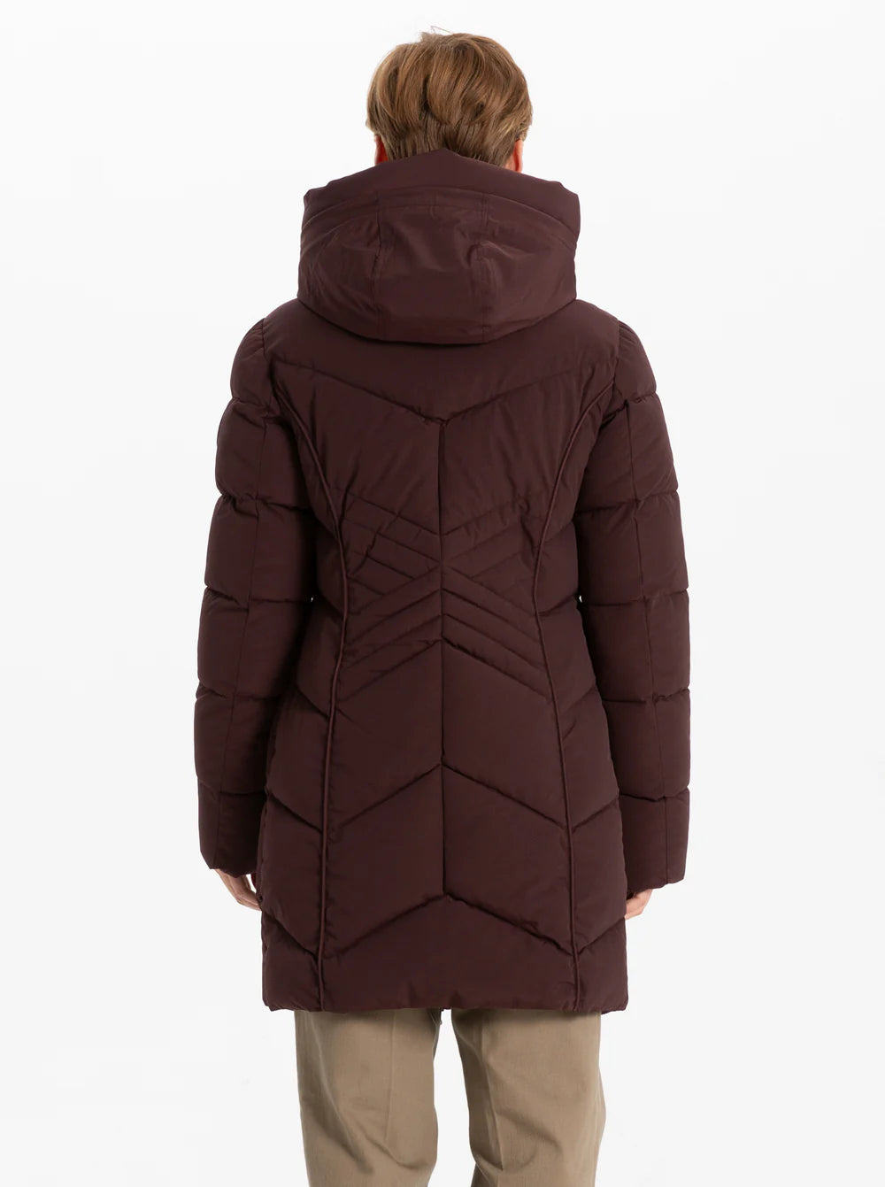 Point Zero Coat - Long Hooded Parka - Merlot 8368608