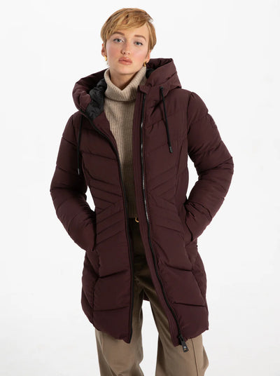 Point Zero Coat - Long Hooded Parka - Merlot 8368608