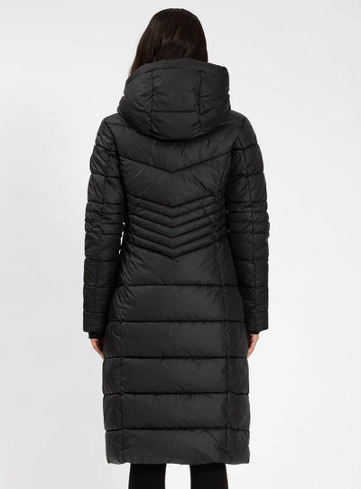 Point Zero Coat - Quilted Maxi - Black