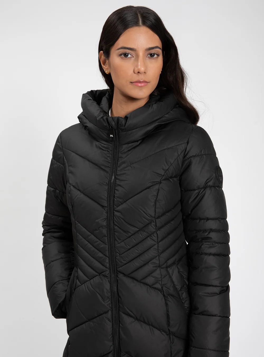 Point Zero Coat - Quilted Maxi - Black