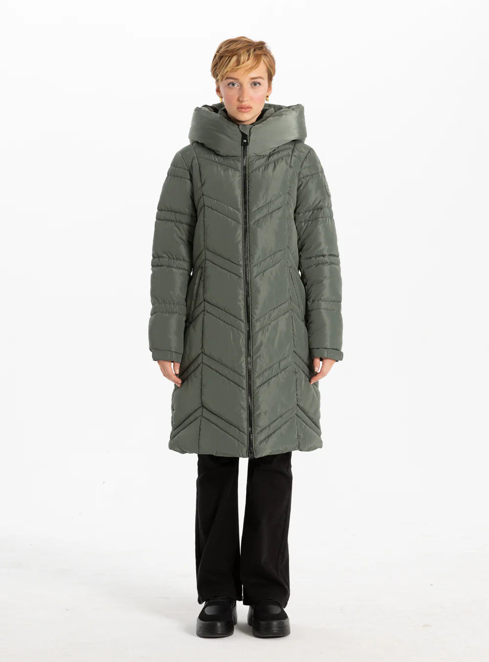 Point Zero Coat - Florentina Maxi - Moss