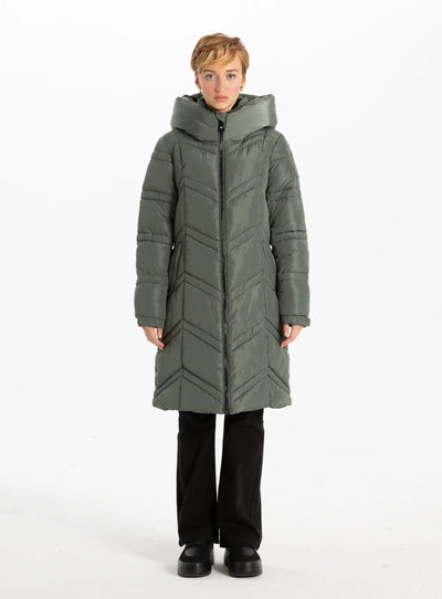 Point Zero Coat - Florentina Maxi - Moss