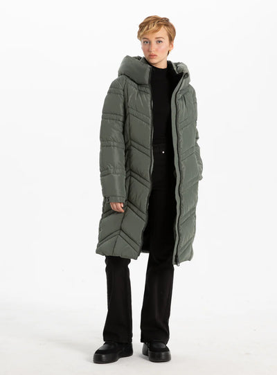 Point Zero Coat - Florentina Maxi - Moss