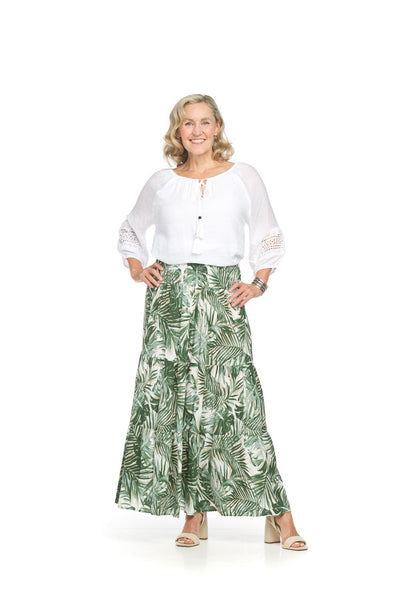 Papillon Skirt - Tiered Maxi Combo - Green