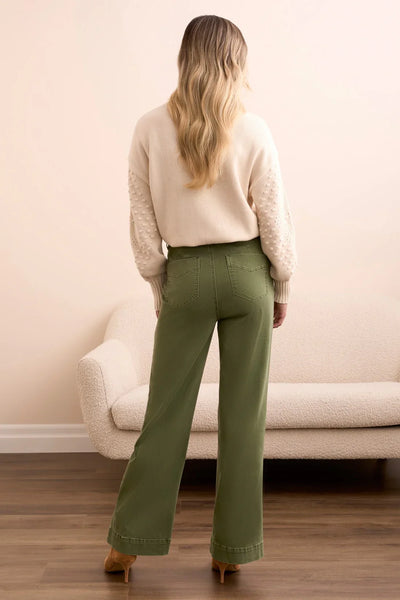 Tribal Pant - Wide Leg Stretch - Chive