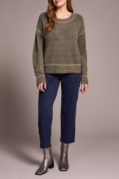 Tribal Top - Crew Neck Sweater - Ivy Mix