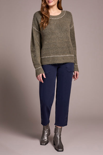 Tribal Top - Crew Neck Sweater - Ivy Mix
