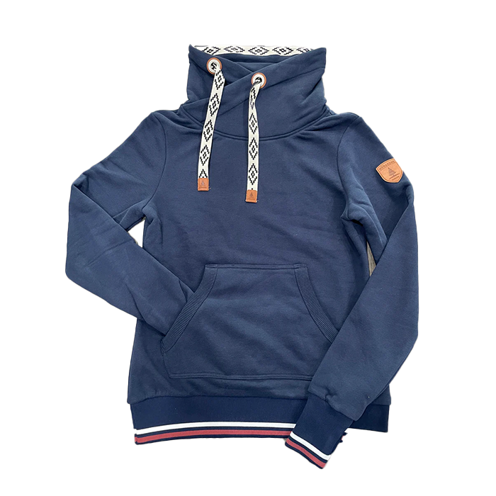 Wanakome Top - Amika Hoodie - Oxford Blue