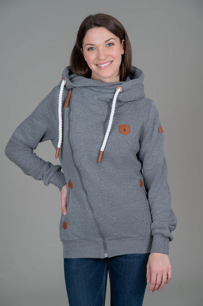 Wanakome Top - Athena Hoodie - Dark Heather Grey