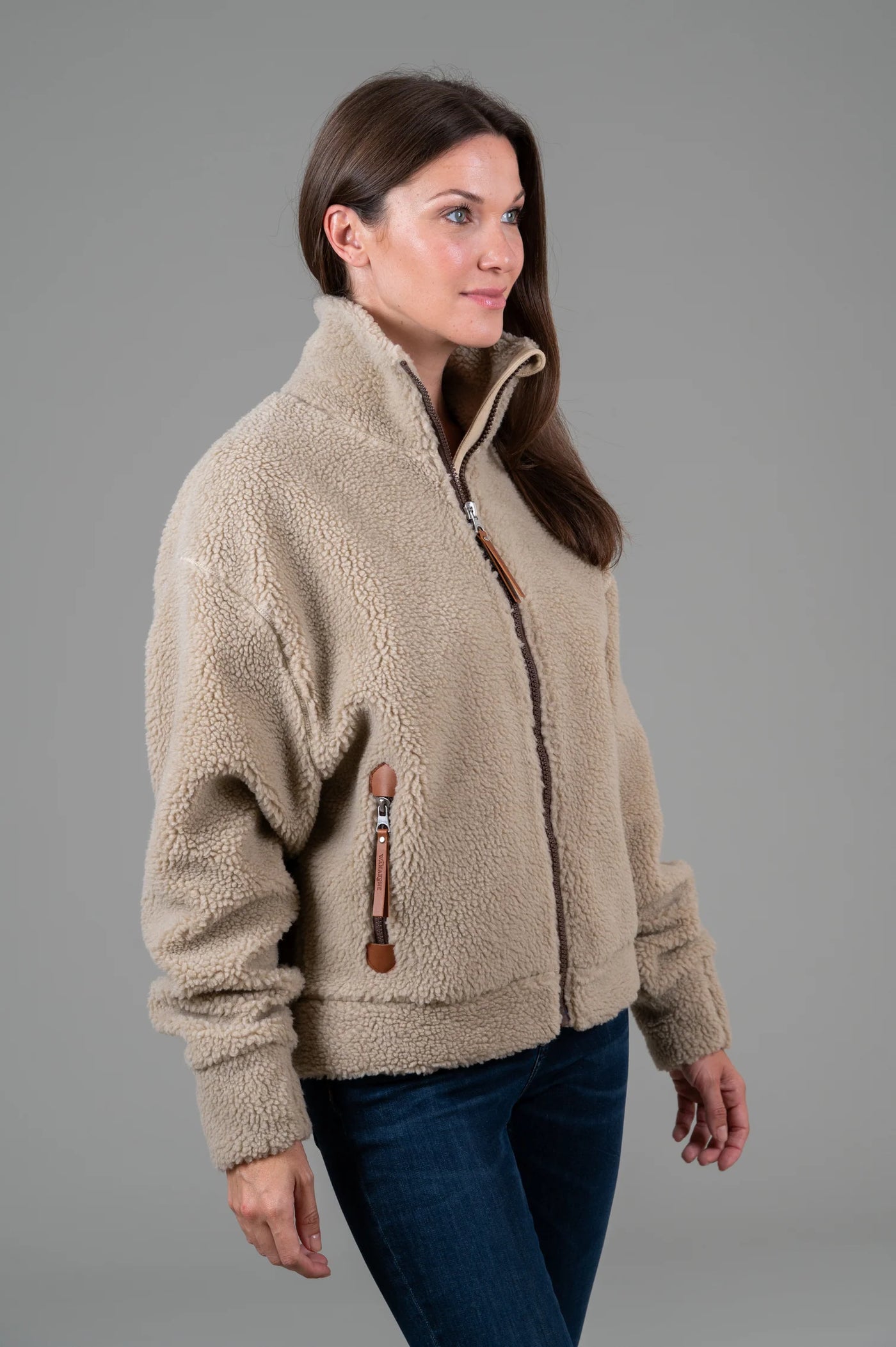 Wanakome - Tamsin Sherpa Jacket - Stone