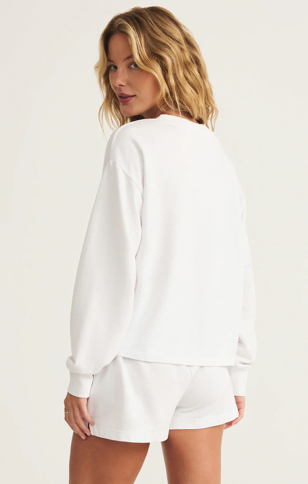 Z Supply Top - Ellis Sweatshirt - White