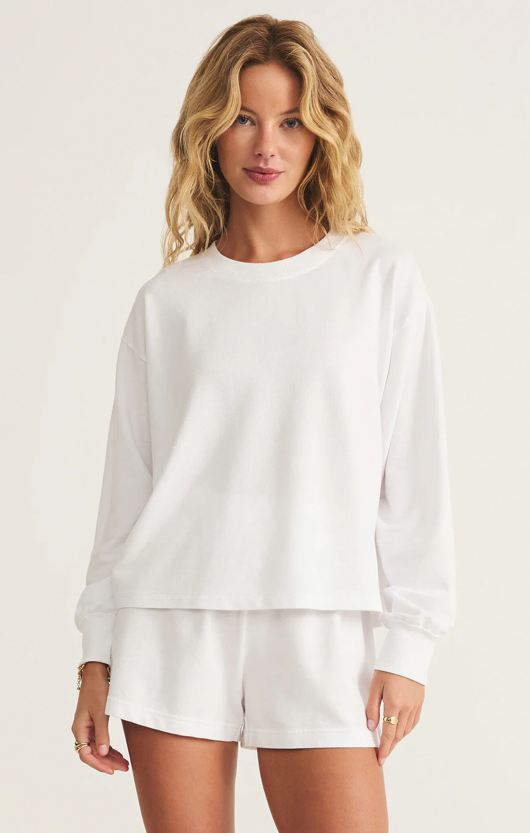 Z Supply Top - Ellis Sweatshirt - White