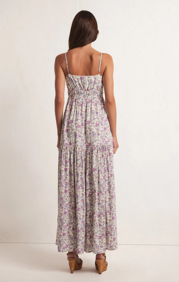 Z Supply Dress - Libson Floral Maxi - Sand Stone