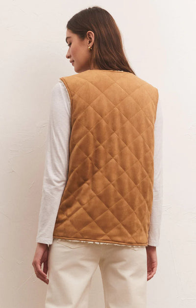 Z Supply Vest - Cosmos Reversible - Camel