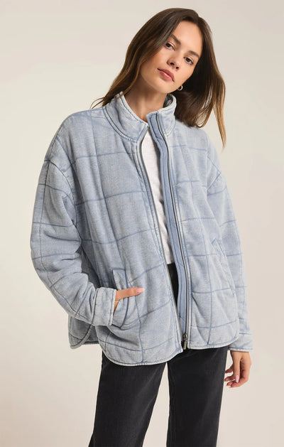 Z Supply Jacket - Bonfire Knit - Indigo Washed