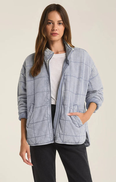 Z Supply Jacket - Bonfire Knit - Indigo Washed