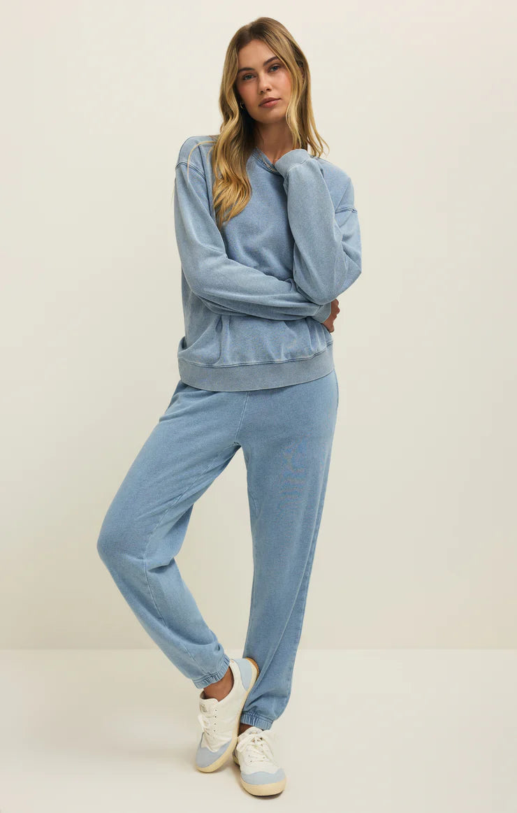 Z Supply Pant - Downtown Jogger - Ocean Air Indigo – City + Oak