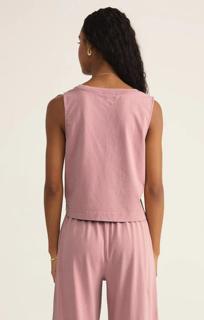 Z Supply Top - Sloane V-Neck - Pink Smoke