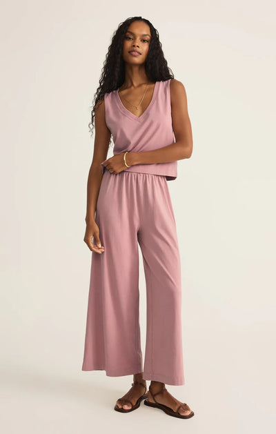 Z Supply Top - Sloane V-Neck - Pink Smoke
