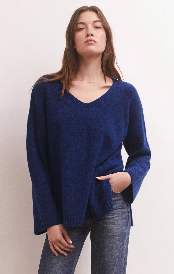 Z Supply Top - Modern Sweater - Blue