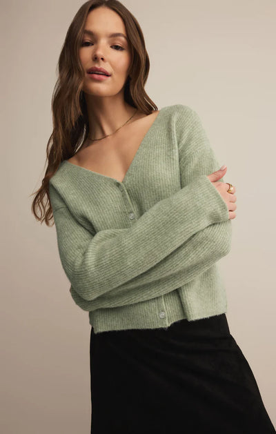 Z Supply Top - Emile Cardigan - Bay Leaf