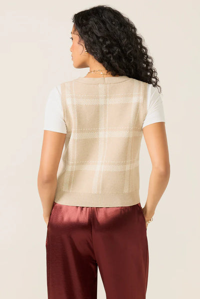 Z Supply Top - Oliver Plaid Vest - Crystal