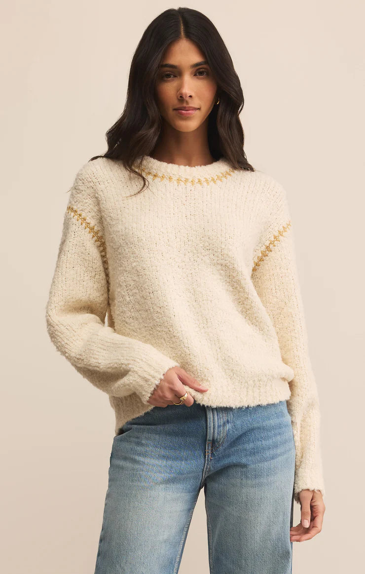 Z Supply Top - Romnie Sweater - Crystal