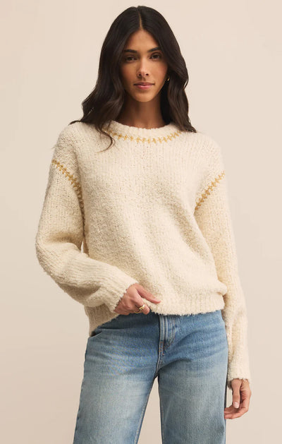 Z Supply Top - Romnie Sweater - Crystal