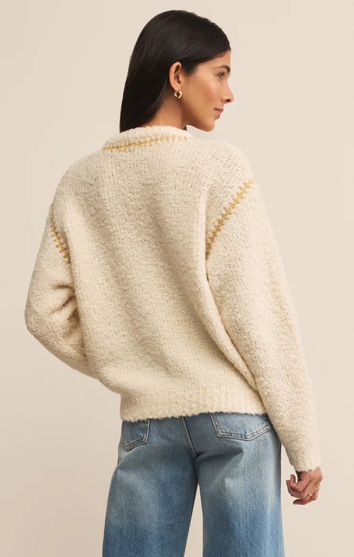 Z Supply Top - Romnie Sweater - Crystal – City + Oak