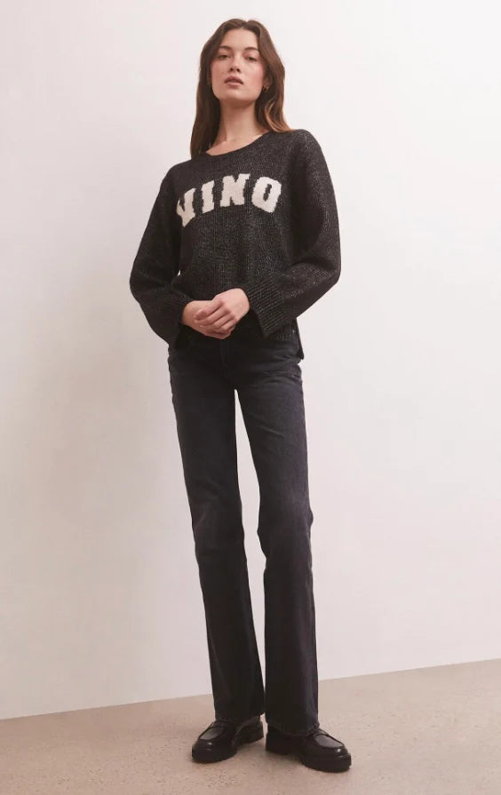 Z Supply Top - Serene VINO Sweater - Black