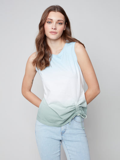 Charlie B Top - Tunnel Tie Ombre - Blue Cerulean