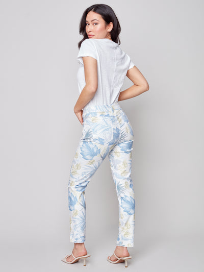 Charlie B Jean - Leaf Print - Blue Coastal