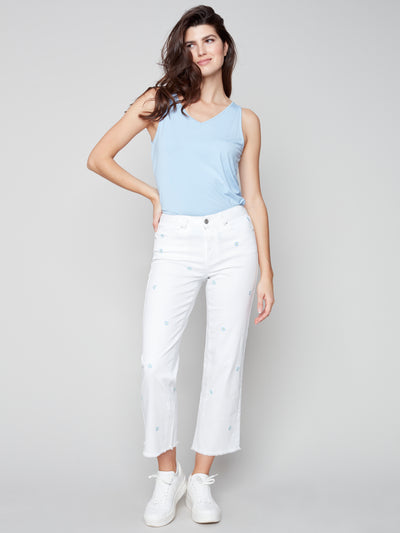 Charlie B Pant - Embroidered Daisy