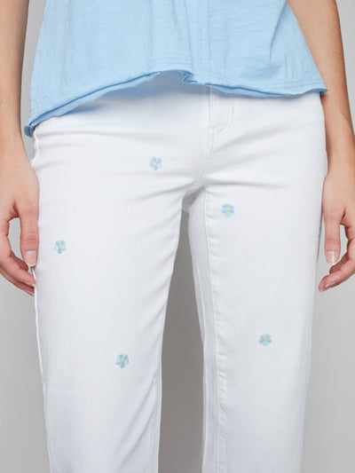 Charlie B Pant - Embroidered Daisy