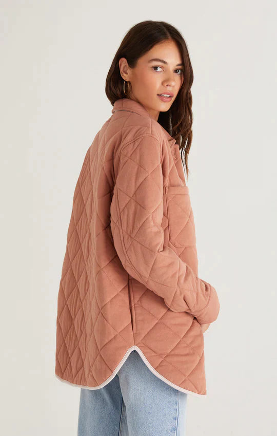 Z Supply Jacket - Maya Quilted - Burnt Cedar - XSMALL