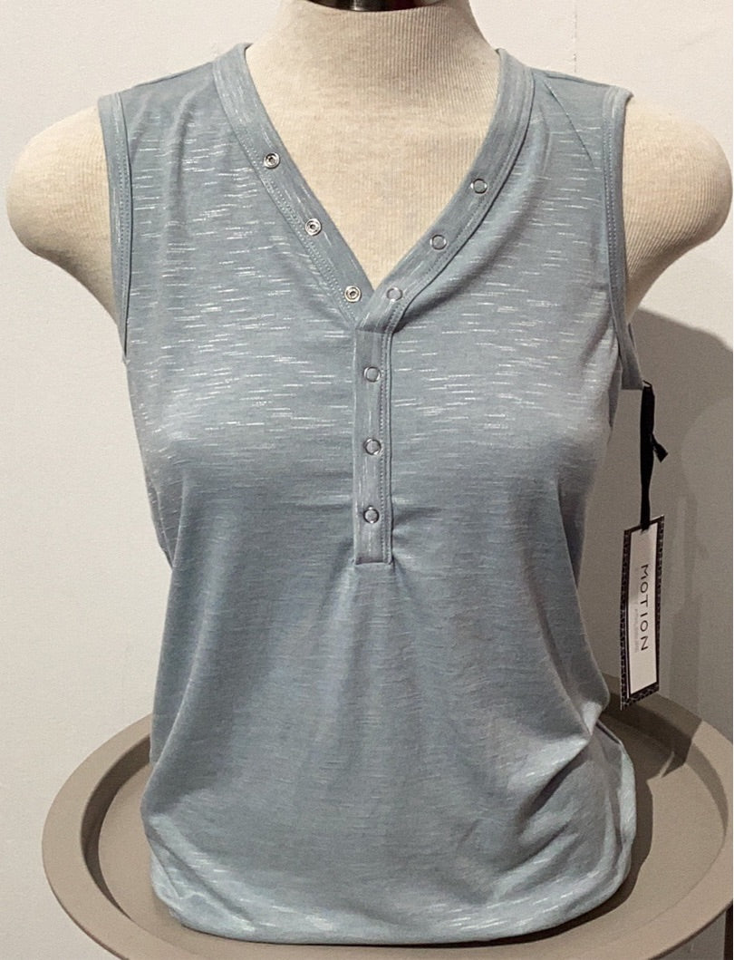 Point Zero Top - V-Neck Tank - Blue