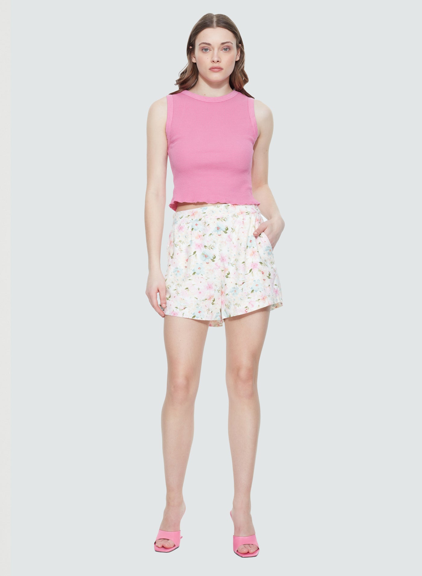 Dex Shorts - Pull On Floral - Pastel