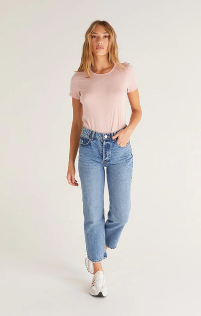 Z Supply Top - Perfect S/Sleeve Tee - Blush