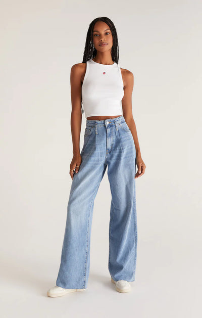 Z Supply Top - Hannah Fruit Tank - White