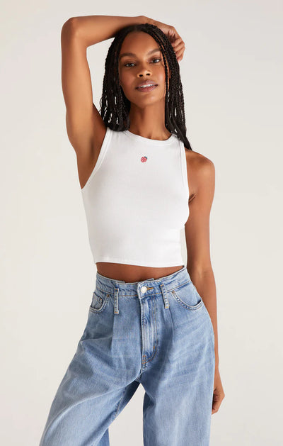 Z Supply Top - Hannah Fruit Tank - White