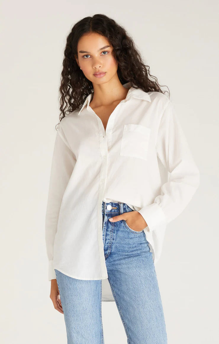 Z Supply Top - Poolside Shirt - White